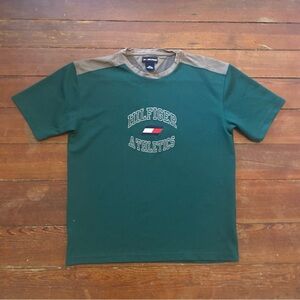 Vintage 90s Hilfiger Athletics Green Shirt Men’s Size XL